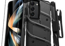 ZIZO BOLT Series - Pancerne etui Samsung Galaxy S23 ze szkłem 9H na ekran + uchwyt z podstawkš (czarny)