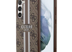 Guess 4G Printed Stripe - Etui Samsung Galaxy S23 (bršzowy)
