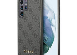 Guess 4G Metal Logo - Etui Samsung Galaxy S23 Ultra (szary)