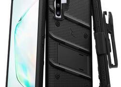 Zizo Bolt Cover - Pancerne etui Samsung Galaxy Note 10 oraz podstawka & uchwyt do paska (Black/Black)