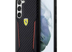 Ferrari Carbon Contrast Edges - Etui Samsung Galaxy S23+ (czarny)