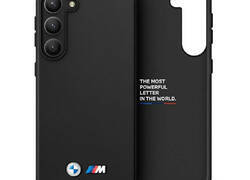 BMW Leather Hot Stamp Tricolor - Etui Samsung Galaxy A54 5G (Czarny)