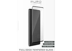 PURO Premium Full Edge Tempered Glass Case Friendly - Szkło ochronne hartowane na ekran Samsung Galaxy S20 (czarna ramka)