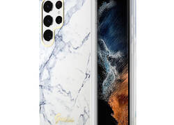 Guess Marble Collection - Etui Samsung Galaxy S23 Ultra (biały)