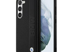 BMW Leather Textured & Stripe - Etui Samsung Galaxy S23 (czarny)