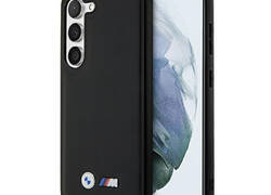 BMW Leather Hot Stamp Tricolor - Etui Samsung Galaxy S23+ (czarny)