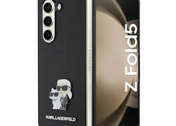 Karl Lagerfeld NFT Saffiano Karl & Choupette Pin - Etui Samsung Galaxy Z Fold 5 (czarny)