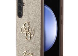 Guess Glitter Script Big 4G - Etui Samsung Galaxy S23 FE (złoty)