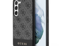Guess 4G Bottom Stripe Metal Logo Collection - Etui Samsung Galaxy S24 (czarny)