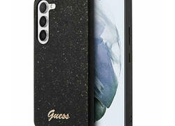 Guess Glitter Flakes Metal Logo Case - Etui Samsung Galaxy S24+ (czarny)