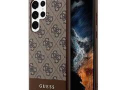 Guess 4G Bottom Stripe Metal Logo Collection - Etui Samsung Galaxy S24 Ultra (bršzowy)