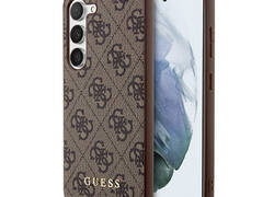 Guess 4G Metal Gold Logo - Etui Samsung Galaxy S24+ (bršzowy)