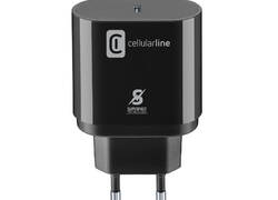 Cellularline - Ładowarka sieciowa USB-C Super Fast Charger 25W (Designed for Samsung) (czarny)
