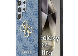 Guess 4G Big Metal Logo - Etui Samsung Galaxy S24 Ultra (niebieski)