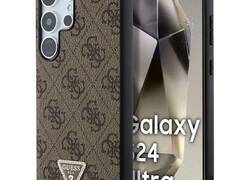 Guess 4G Triangle Strass - Etui Samsung Galaxy S24 Ultra (bršzowy)