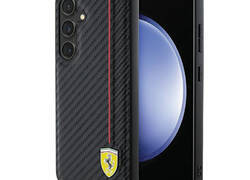 Ferrari Carbon Printed Line - Etui Samsung Galaxy S24+ (czarny)