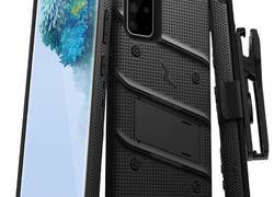 Zizo Bolt Cover - Pancerne etui Samsung Galaxy S20+ oraz podstawka & uchwyt do paska (Black/Black)
