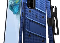 Zizo Bolt Cover - Pancerne etui Samsung Galaxy S20+ oraz podstawka & uchwyt do paska (Blue/Black)