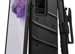 Zizo Bolt Cover - Pancerne etui Samsung Galaxy S20 Ultra oraz podstawka & uchwyt do paska (Black/Black)