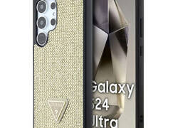 Guess Rhinestone Triangle - Etui Samsung Galaxy S24 Ultra (złoty)