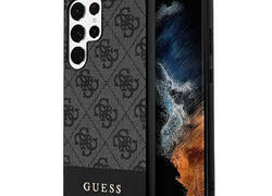 Guess 4G Bottom Stripe Metal Logo Collection - Etui Samsung Galaxy S24 Ultra (czarny)
