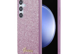 Guess Glitter Flakes Metal Logo Case - Etui Samsung Galaxy S24 (fioletowy)
