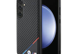 BMW Carbon Tricolor Line MagSafe - Etui Samsung Galaxy S24 (czarny)