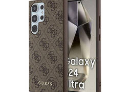 Guess 4G Metal Gold Logo - Etui Samsung Galaxy S24 Ultra (bršzowy)
