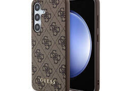Guess 4G Metal Gold Logo - Etui Samsung Galaxy S24 (bršzowy)