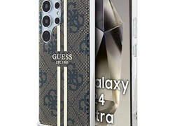 Guess IML 4G Gold Stripe - Etui Samsung Galaxy S24 Ultra (bršzowy)