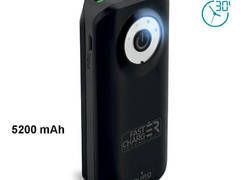 PURO Universal External Fast Charger Battery - Uniwersalny Power Bank 5200 mAh, 2 x USB, 2.4 A (czarny)