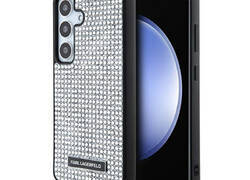 Karl Lagerfeld Rhinestone Metal Logo - Etui Samsung Galaxy S24 (srebrny)