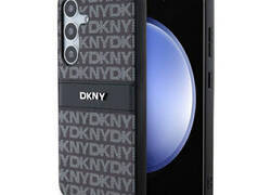 DKNY Leather Mono Stripe & Metal Logo - Etui Samsung Galaxy S24+ (czarny)