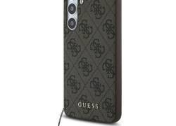 Guess 4G Charms Collection - Etui Samsung Galaxy S24 FE (brazowy)