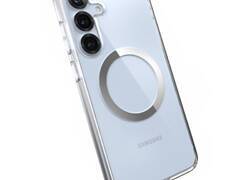 Speck Presidio Perfect-Clear Magnet - Etui Samsung Galaxy S25+ / S24+ MagSafe (Clear / Chrome Finish / Serene Silver)