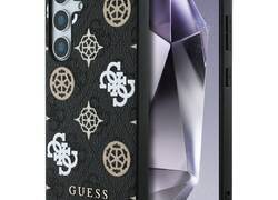 Guess 4G Printed Colored Peony Pattern MagSafe - Etui do Samsung Galaxy S25 (czarny)