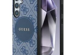 Guess 4G Round Patch Classic Logo MagSafe - Etui do Samsung Galaxy S25+ (niebieski)
