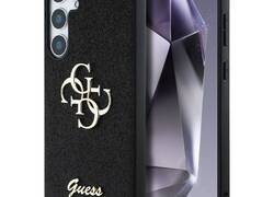 Guess Fixed Glitter Big 4G Metal Logo - Etui do Samsung Galaxy S25 (czarny)