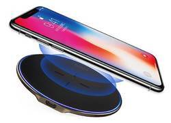 X-Doria Pebble Wireless Charger - Bezprzewodowa ładowarka indukcyjna Qi do iPhone i Android, 10 W (czarny)
