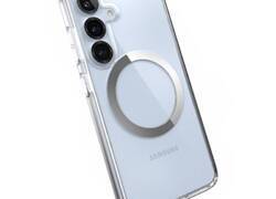 Speck Presidio Perfect-Clear Magnet - Etui Samsung Galaxy S25 / S24 MagSafe (Clear / Chrome Finish / Serene Silver)