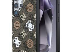 Guess 4G Printed Colored Peony Pattern MagSafe - Etui do Samsung Galaxy S25 Ultra (bršzowy)