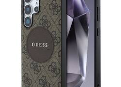 Guess 4G Round Patch Classic Logo MagSafe - Etui do Samsung Galaxy S25 Ultra (bršzowy)