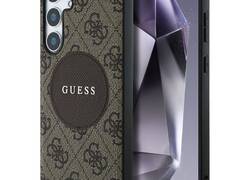Guess 4G Round Patch Classic Logo MagSafe - Etui do Samsung Galaxy S25 (bršzowy)