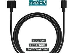 PURO Fast Charging Plain Cable - Kabel USB-A 2.0 do micro USB do ładowania i synchronizacji danych, 2 m, 2 A (czarny)