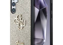 Guess Fixed Glitter Big 4G Metal Logo - Etui do Samsung Galaxy S25 (złoty)