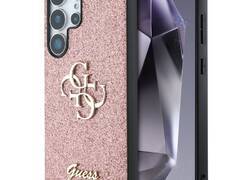 Guess Fixed Glitter Big 4G Metal Logo - Etui do Samsung Galaxy S25 Ultra (różowy)