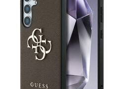 Guess Grained Big 4G Logo Small Classic Logo - Etui do Samsung Galaxy S25 (bršzowy)