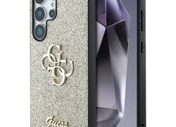Guess Fixed Glitter Big 4G Metal Logo - Etui do Samsung Galaxy S25 Ultra (złoty)