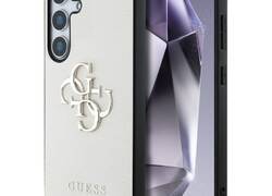Guess Grained Big 4G Logo Small Classic Logo - Etui do Samsung Galaxy S25 (beżowy)