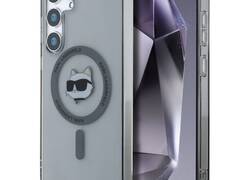 Karl Lagerfeld Button Choupette Head Printed Logo MagSafe - Etui Samsung Galaxy S25 (czarny)